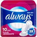 Always Seda-Sec Day Sanitary Pads, 10 Units