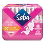 Sanitary Pads Saba Intimate Clip Regular with Alas 10 Pieces