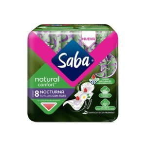 Sanitary Pads Saba Confort Night with Alas 8 Pieces