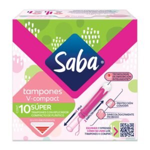 Tampons Saba Super with Applicator Compacto 10 Pieces