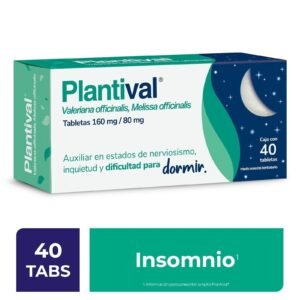 Plantival Medicamento Herbolario Auxiliar for Sleep & Relajación Natural 40 Tablets