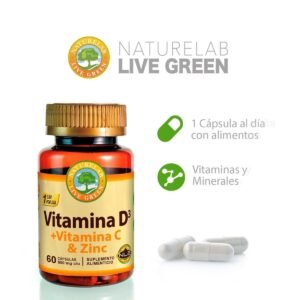 Naturelab Vitamin D3+Vitamin C+Zinc 60 Capsules